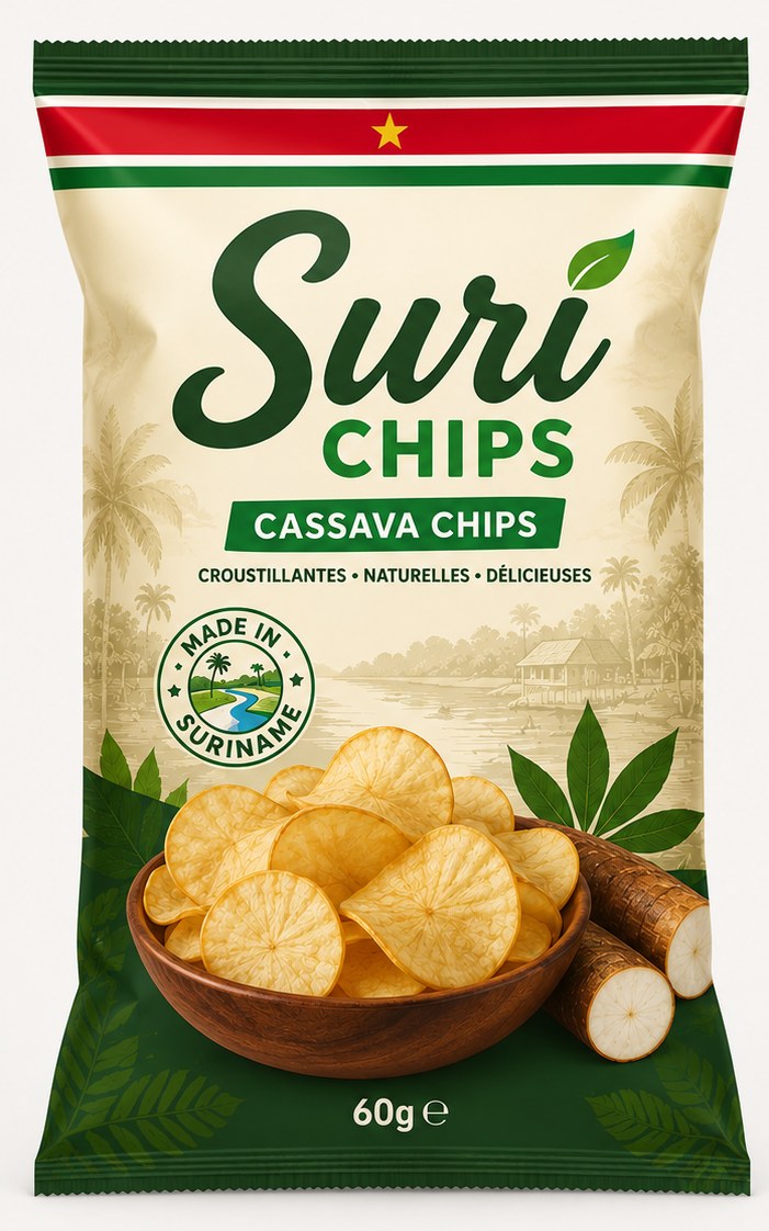 Cassava Chips 60 g verpakking